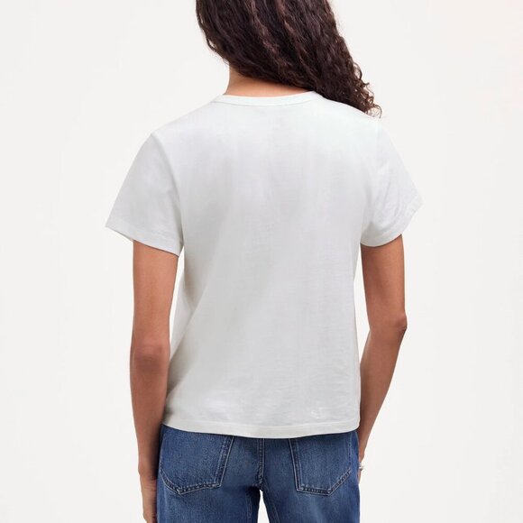 Madewell Cotton Perfect Crewneck Short Sleeve Tee White Size S NWT - Picture 3 of 8